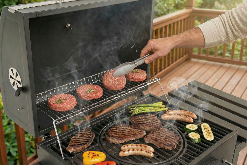 Charcoal grill GÖTZE & JENSEN GG710 with chimney 56.5 x 41.8 cm Grill depth 68 cm