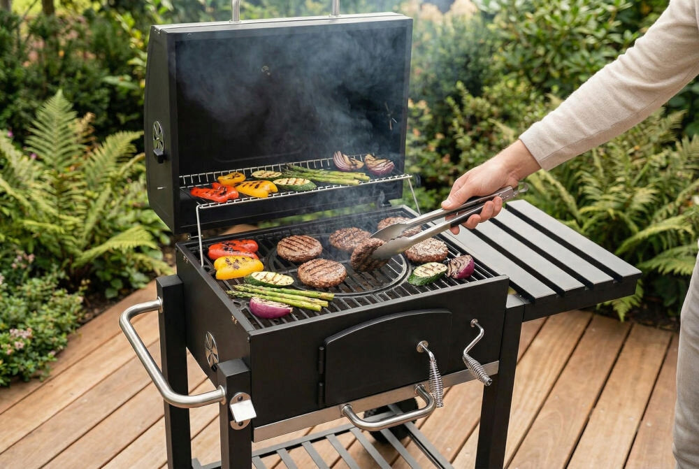 Charcoal grill GÖTZE & JENSEN GG710 with chimney 56.5 x 41.8 cm Grill width 49 cm