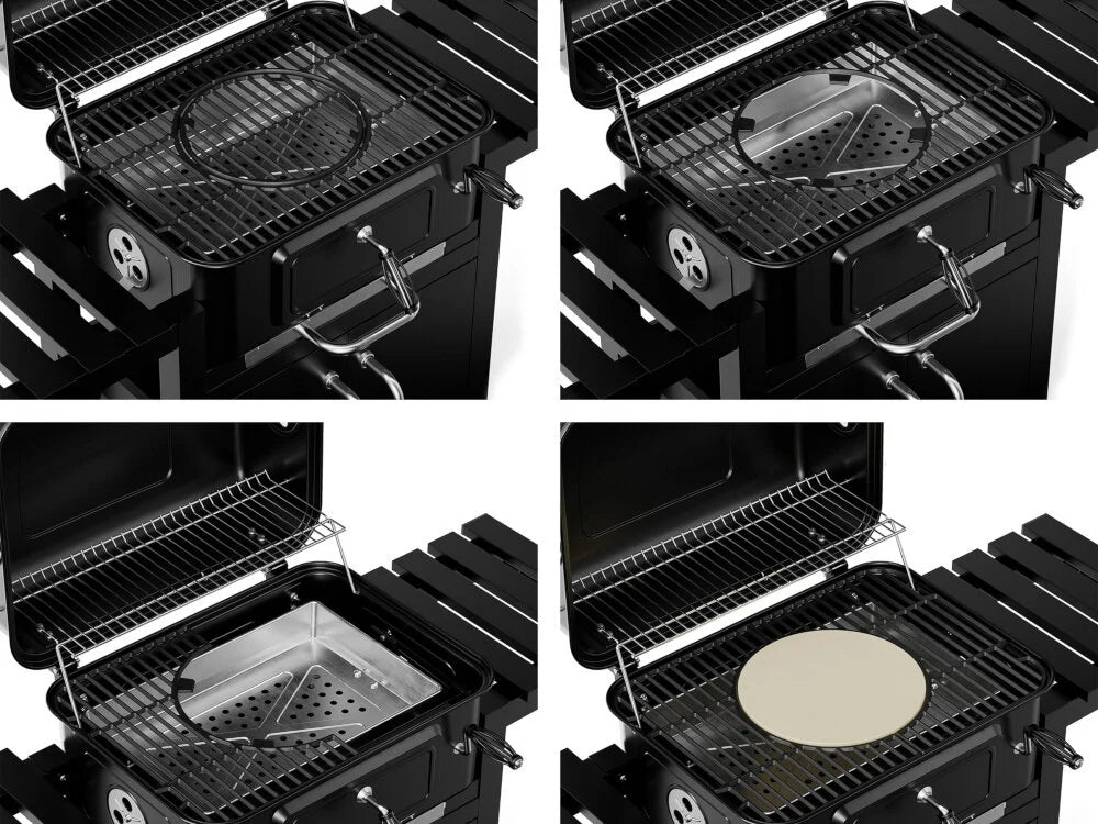 Charcoal grill KOLER Ember CH2 42.5 x 58.5 cm Additional features wheels shelf thermometer ash box lid