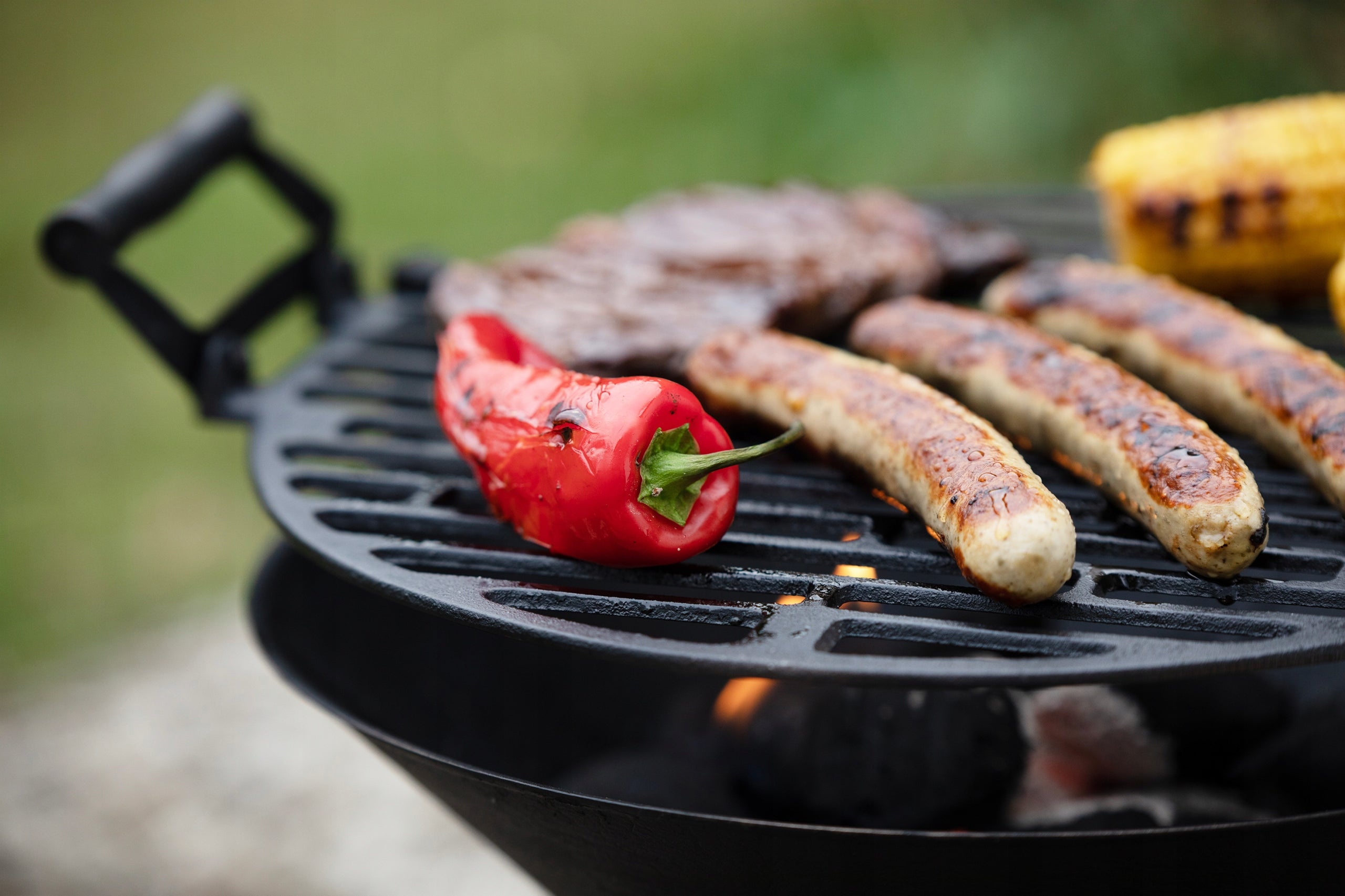 Charcoal grill Landmann 35 x 35 cm Cast iron grill barrel 46 cm x 36 cm Grill width 46 cm