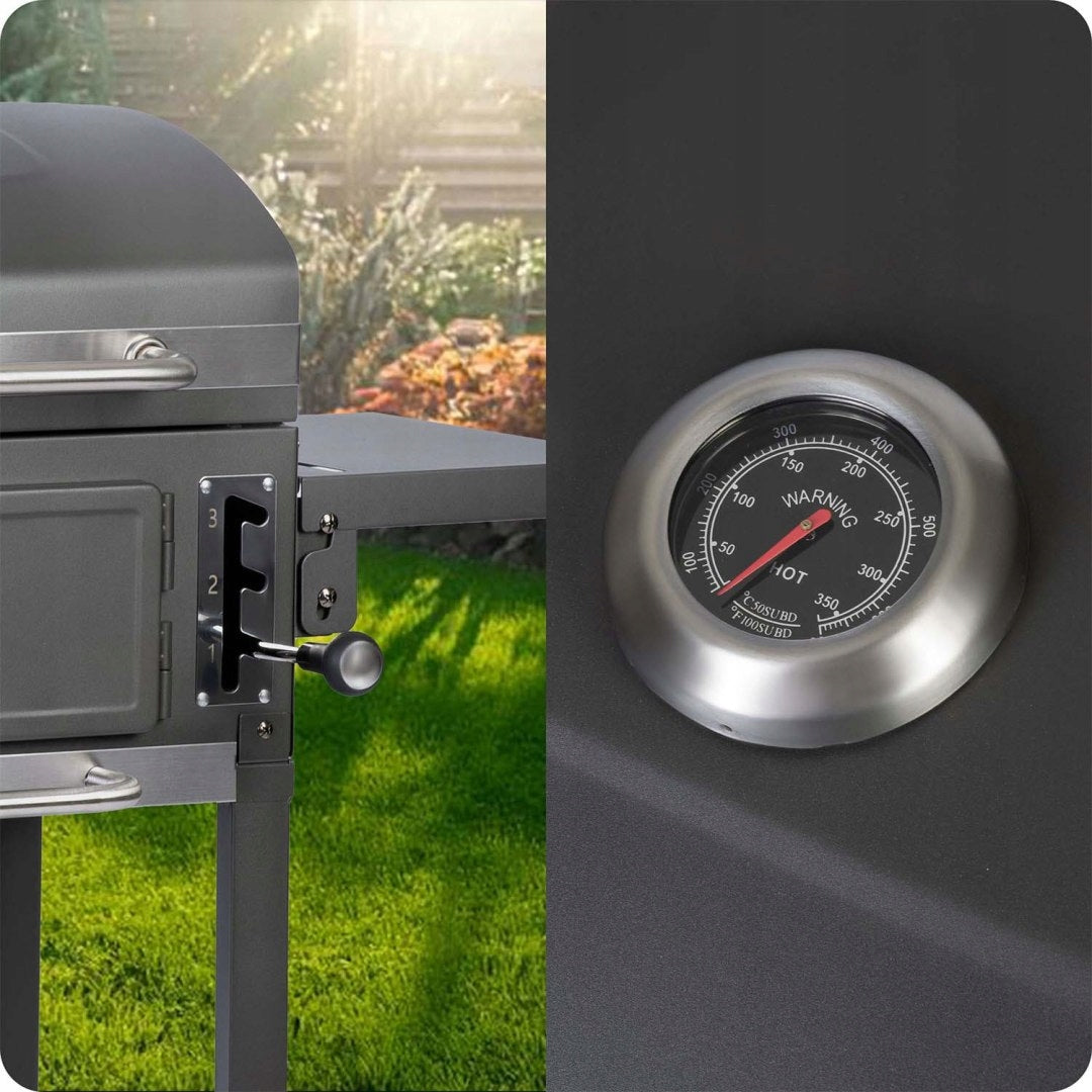 Charcoal grill with cover Berdsen BD-892 black Grate length 46 cm