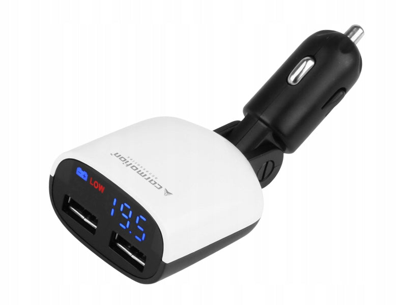 Charger 2x USB 3.4A max + 8-30V voltmeter with low voltage alarm