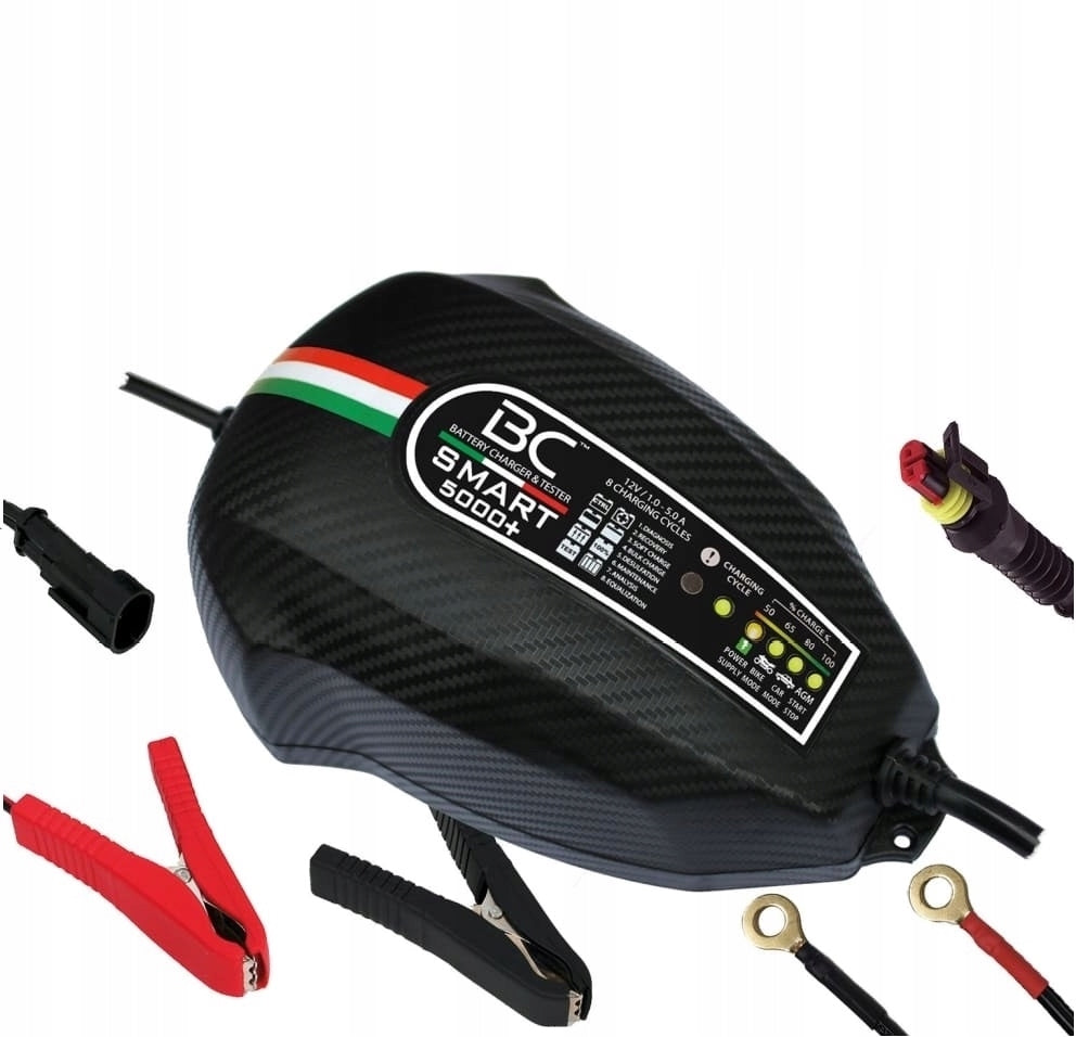 Charger BC SMART 5000+ 5A 12V Regenerating 8 STAGES Made in Italy