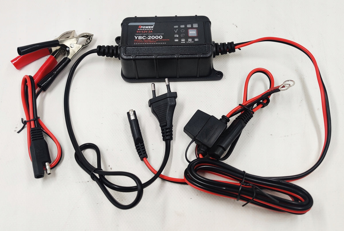 Charger BPower YBC-2000 12V 6V 2A GEL AGM LiFePo4