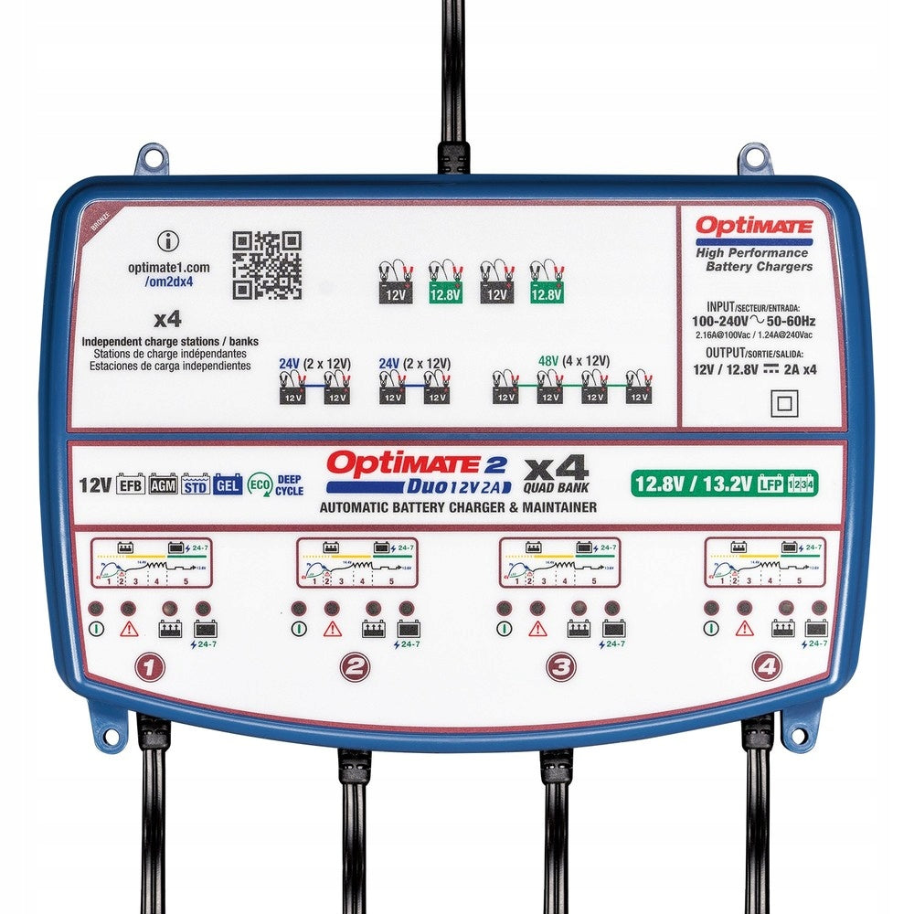 Charger OPTIMATE 2 DUO 4 QUAD BANK 12V 2A TM574