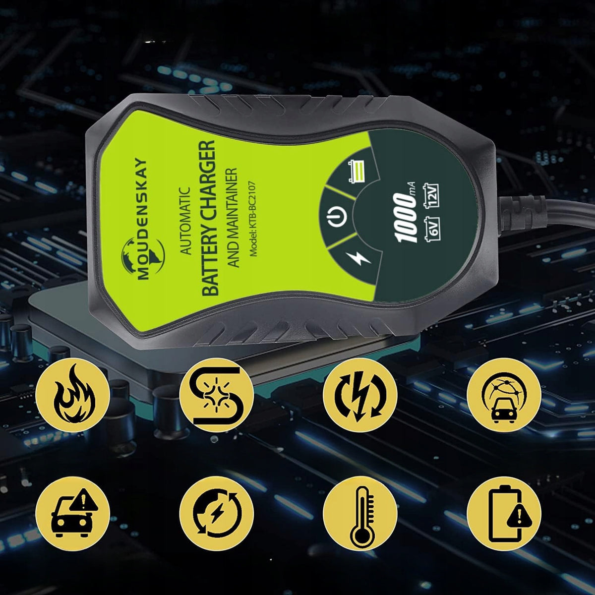 Charger Rectifier Intelligent 6V 12V 1A Automatic For Car Motorcycle Packaging status original