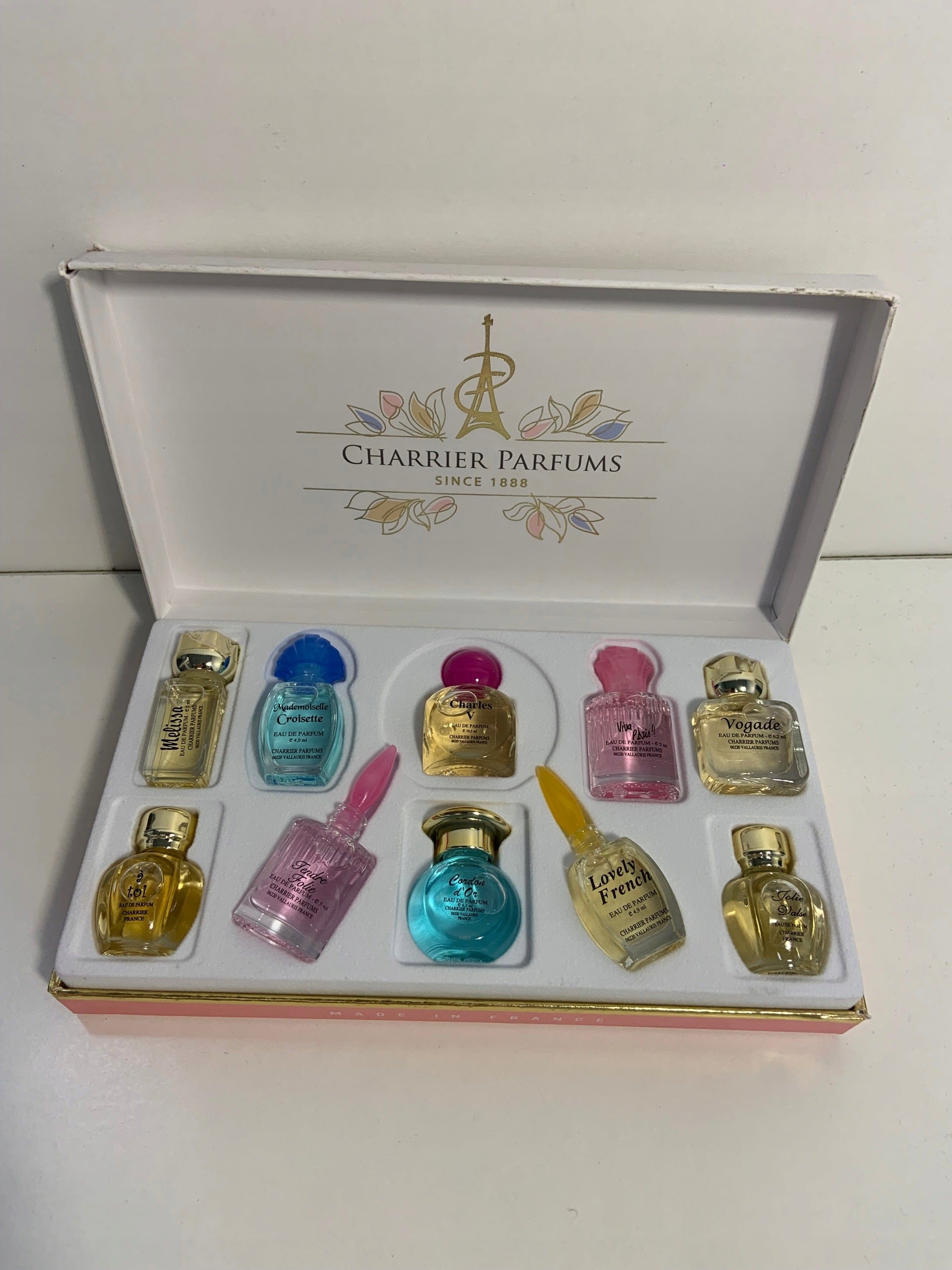 Charrier Perfume Set of 10 Miniature Perfume Waters 58,8 ml Brand no brand