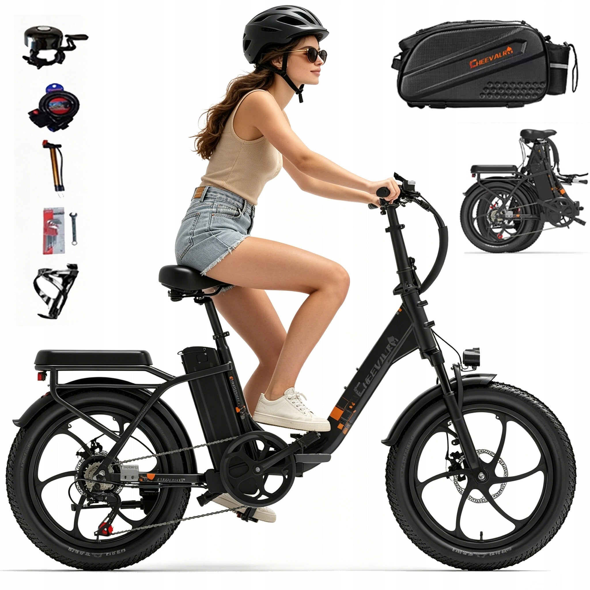 Cheevalry C20 PRO Folding Electric Bike 250W 20AH 150KM 20''+Bag