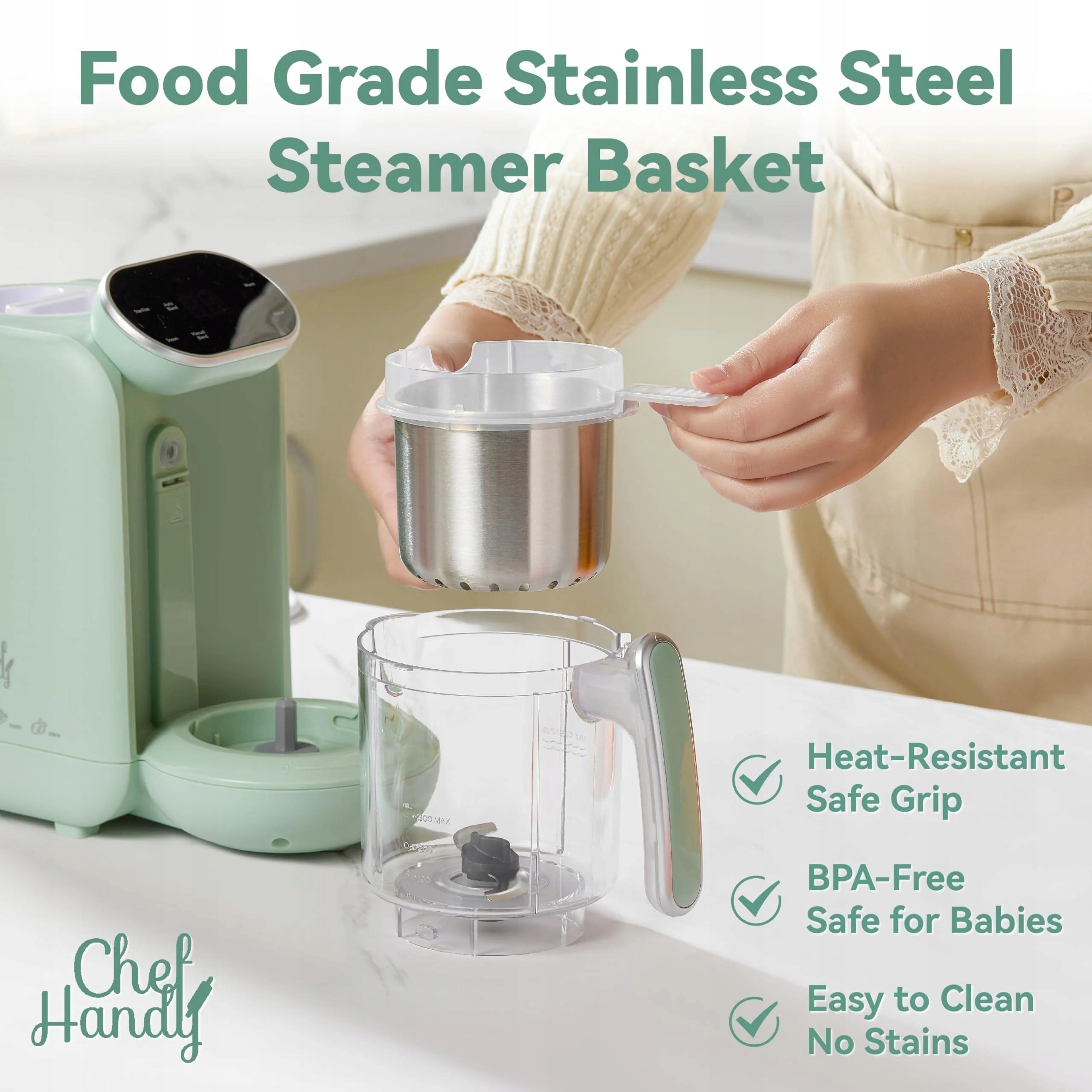 Chef Handy Compact 5-in-1 Food Processor for Babies Packaging status original