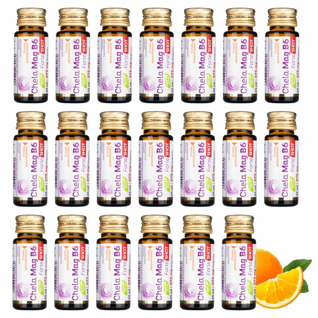 Chela-Mag B6 Forte Shot Olimp Orange Flavour Chelat Albion 20x 25 ml