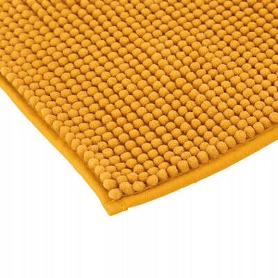 Chenille bathroom rug 80x50cm yellow Length 80 cm