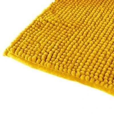 Chenille bathroom rug 80x50cm yellow Material microfiber