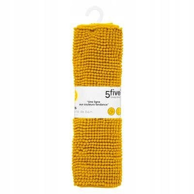 Chenille bathroom rug 80x50cm yellow Thickness 10 mm