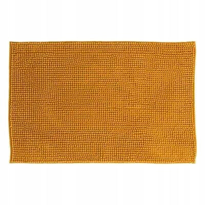 Chenille bathroom rug 80x50cm yellow