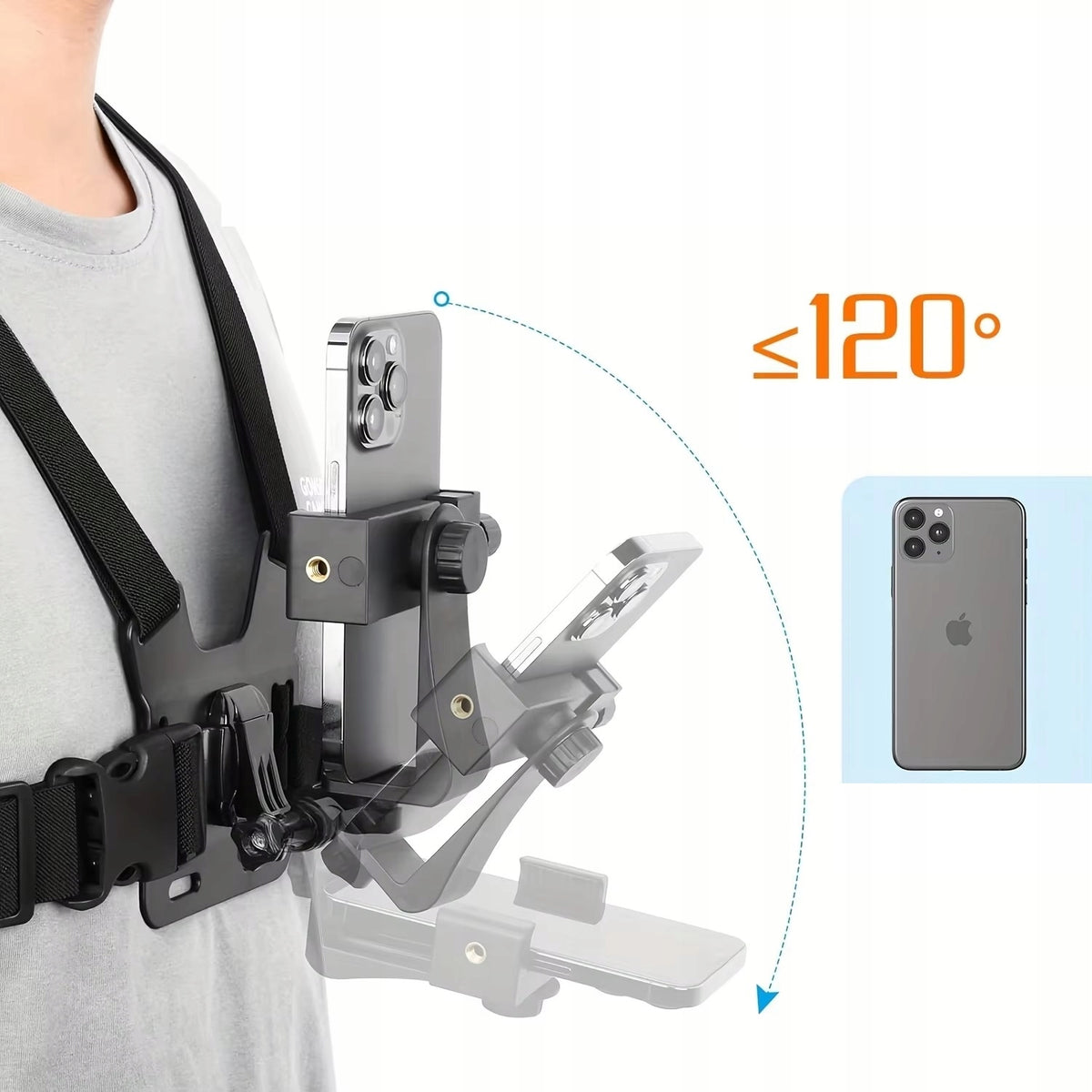 Chest Harness for PHONE, GOPRO DJI CAMERA