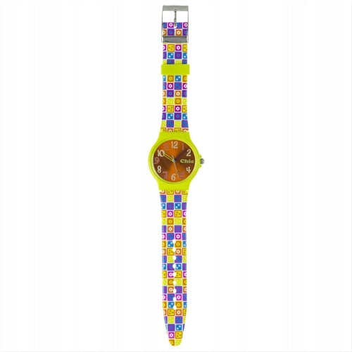 Chic-Watches ladies watch Flower Power green wristwatch Chic Watch UC023 Batteries included yes