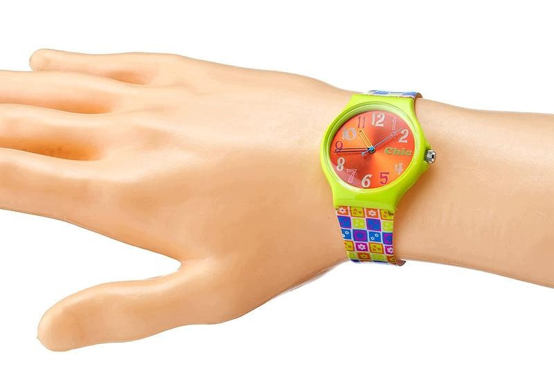 Chic watch hand blue strap Functions none