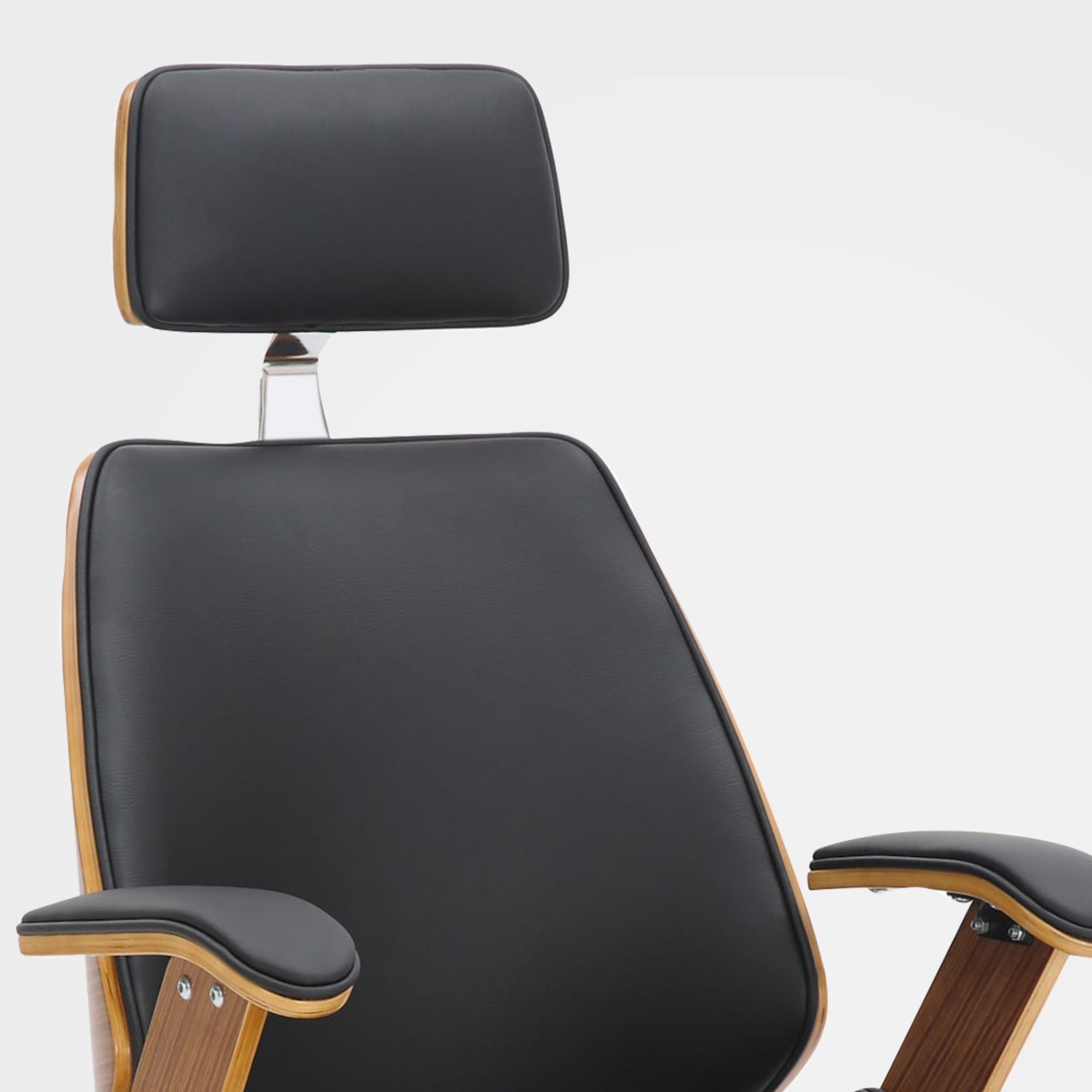 Chicago Faux Leather Office Chair, Walnut/Black Brand CLP