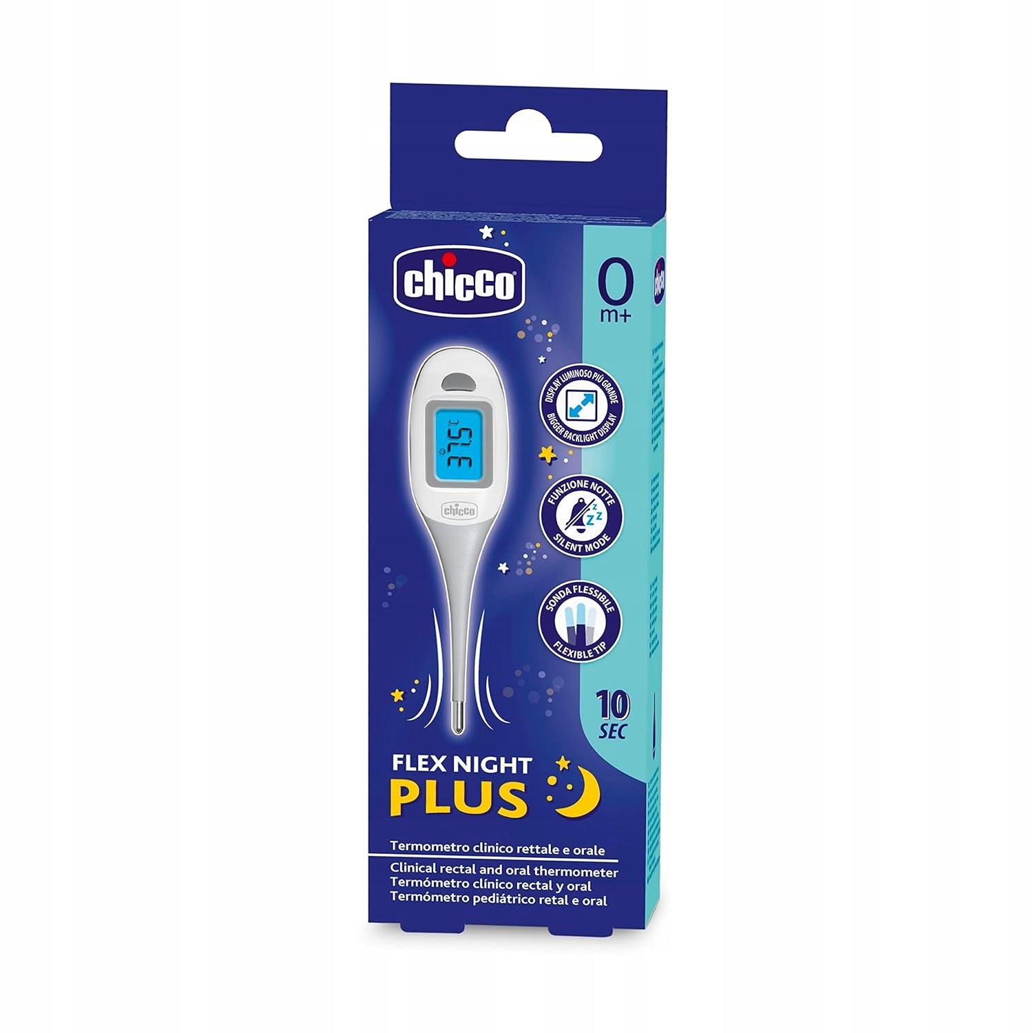 Chicco Flex Night Plus digital fever thermometer Packaging status original
