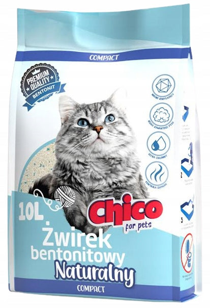 Chico Compact Bentonite Cat Clumping Fine Grain 2x10L Packaging status original