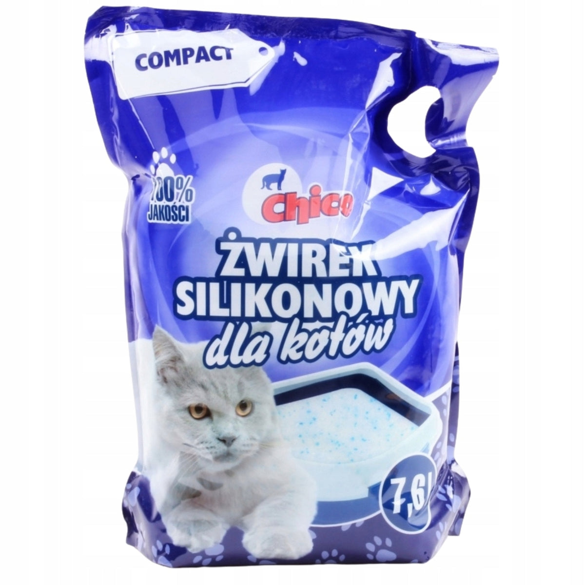 Chico Compact Natural Cat Silicone Litter Fine Unscented 4 x 7,6L Packaging status original