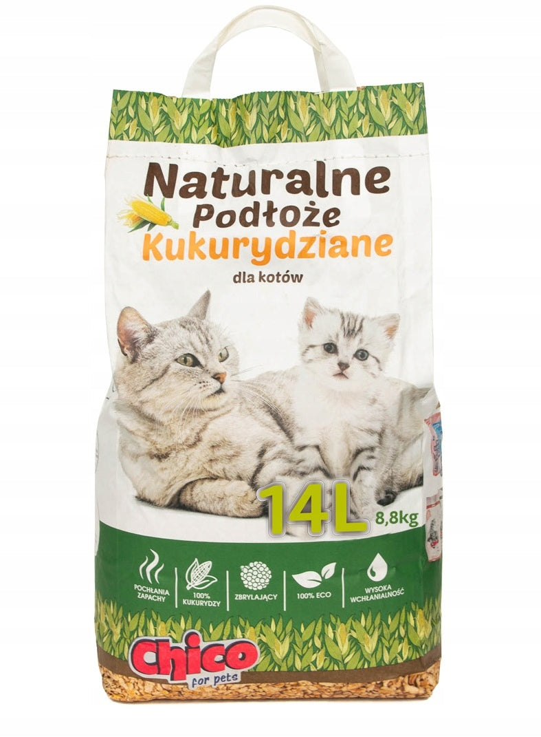 Chico Corn Cat litter clumping corn substrate for cat 14L