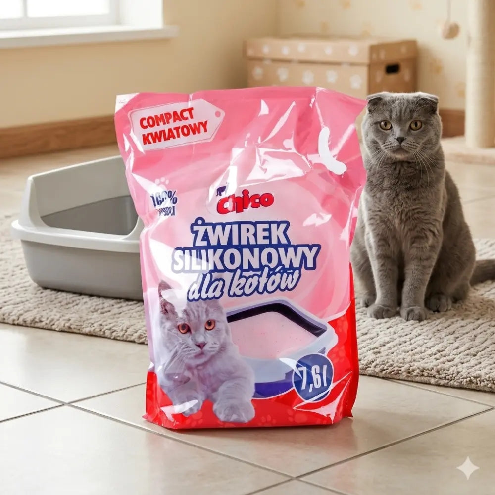Chico Silicone Litter 7,6L Compact Floral for Cat Absorbent Brand Chico