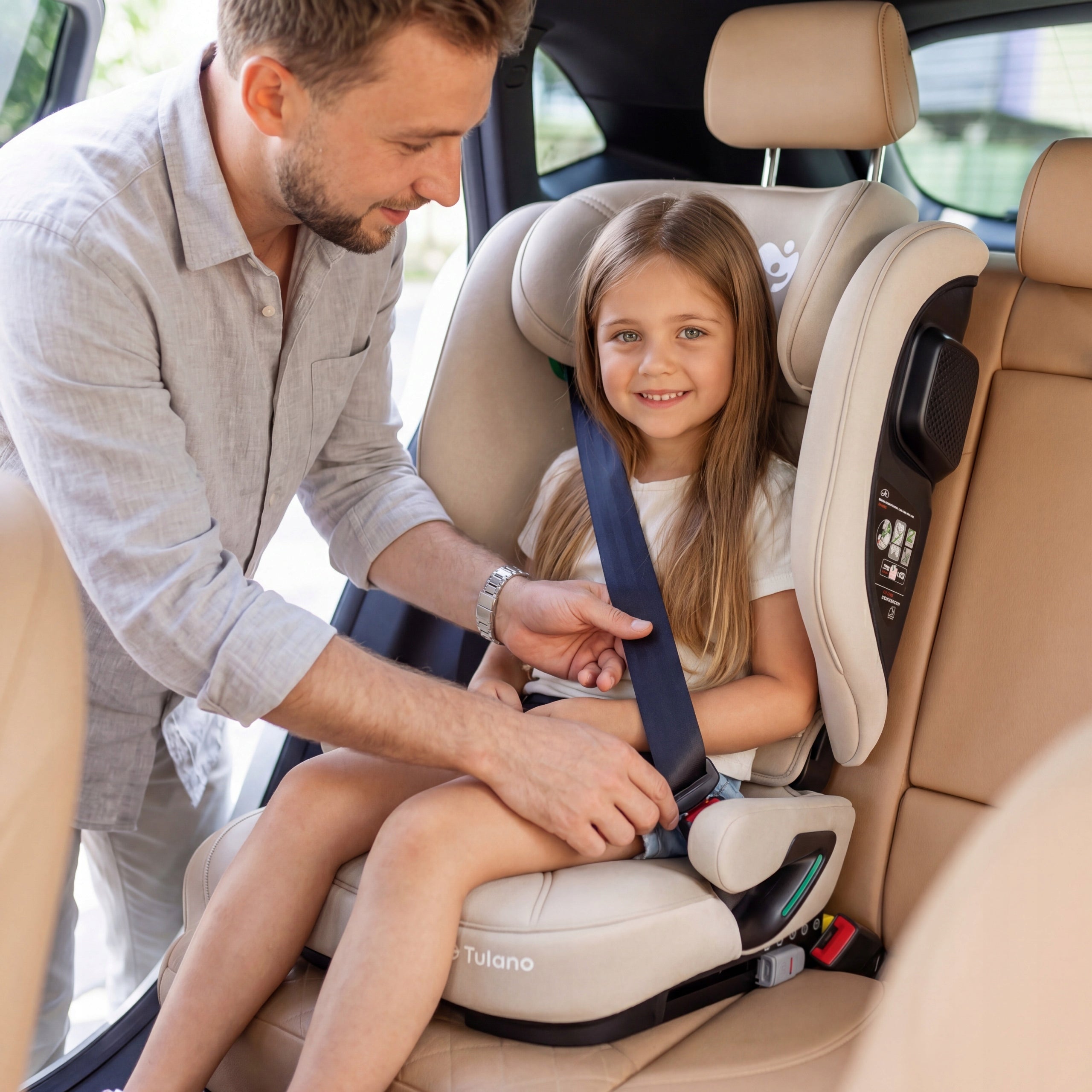 Child car seat 15-36kg TULANO beige i-Size ISOFIX + visor Brand TULANO