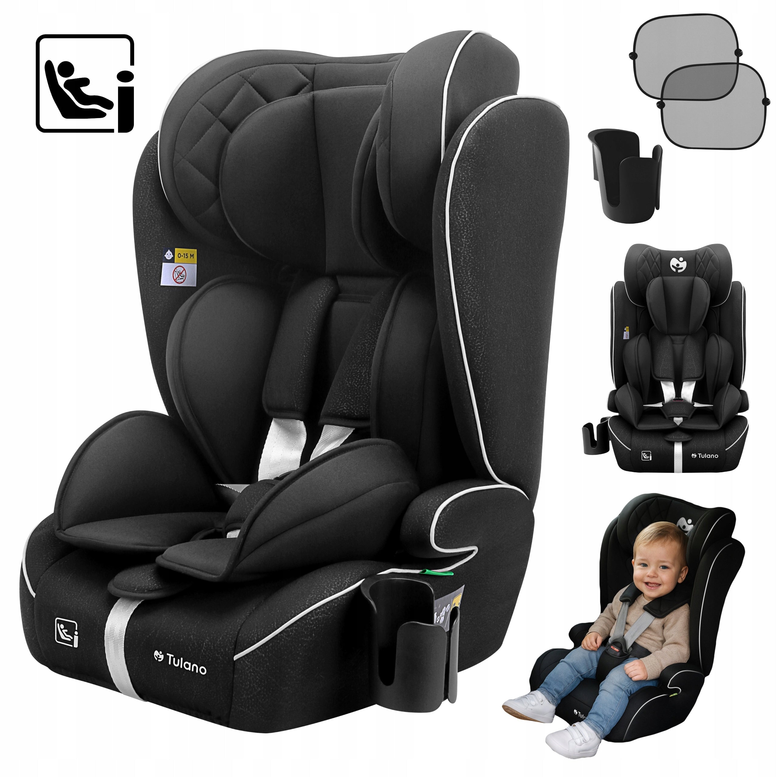 Child car seat TULANO i-Size R129 seat 9-36kg 76-150cm