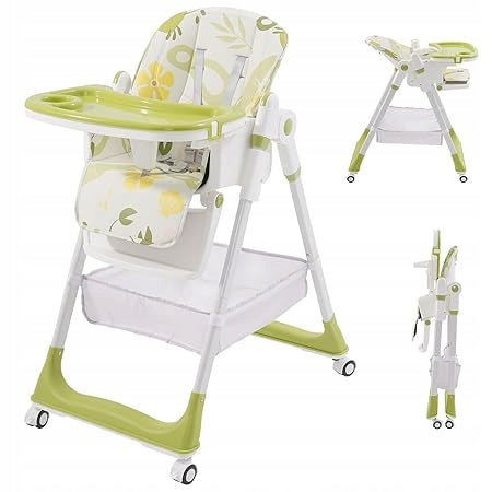 Child seat with strap, infant high chair with footrest