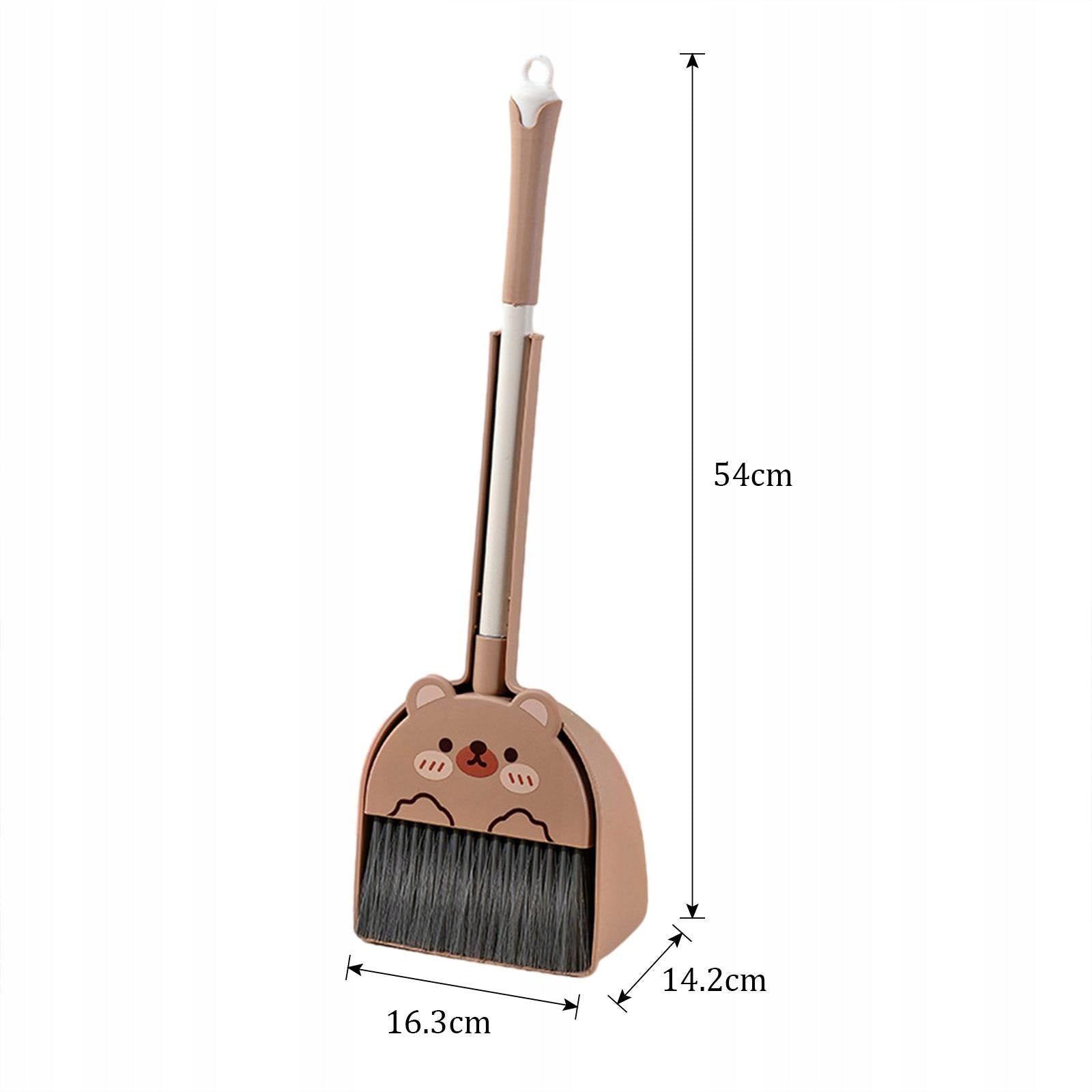 Children's Broom Vacuum Cleaner Cleaning Set Dustpan Toy Broom Set Bear Brand no brand