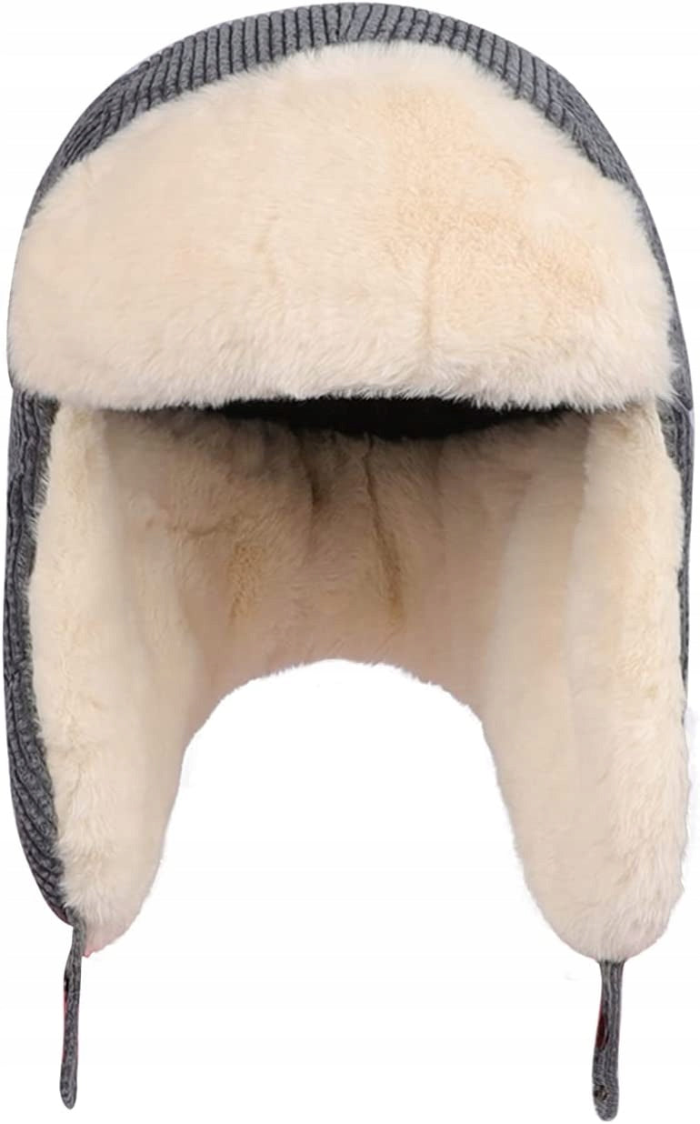 Children Chapka Winter Hat with Tupest Protect Rosa's Ears Color white