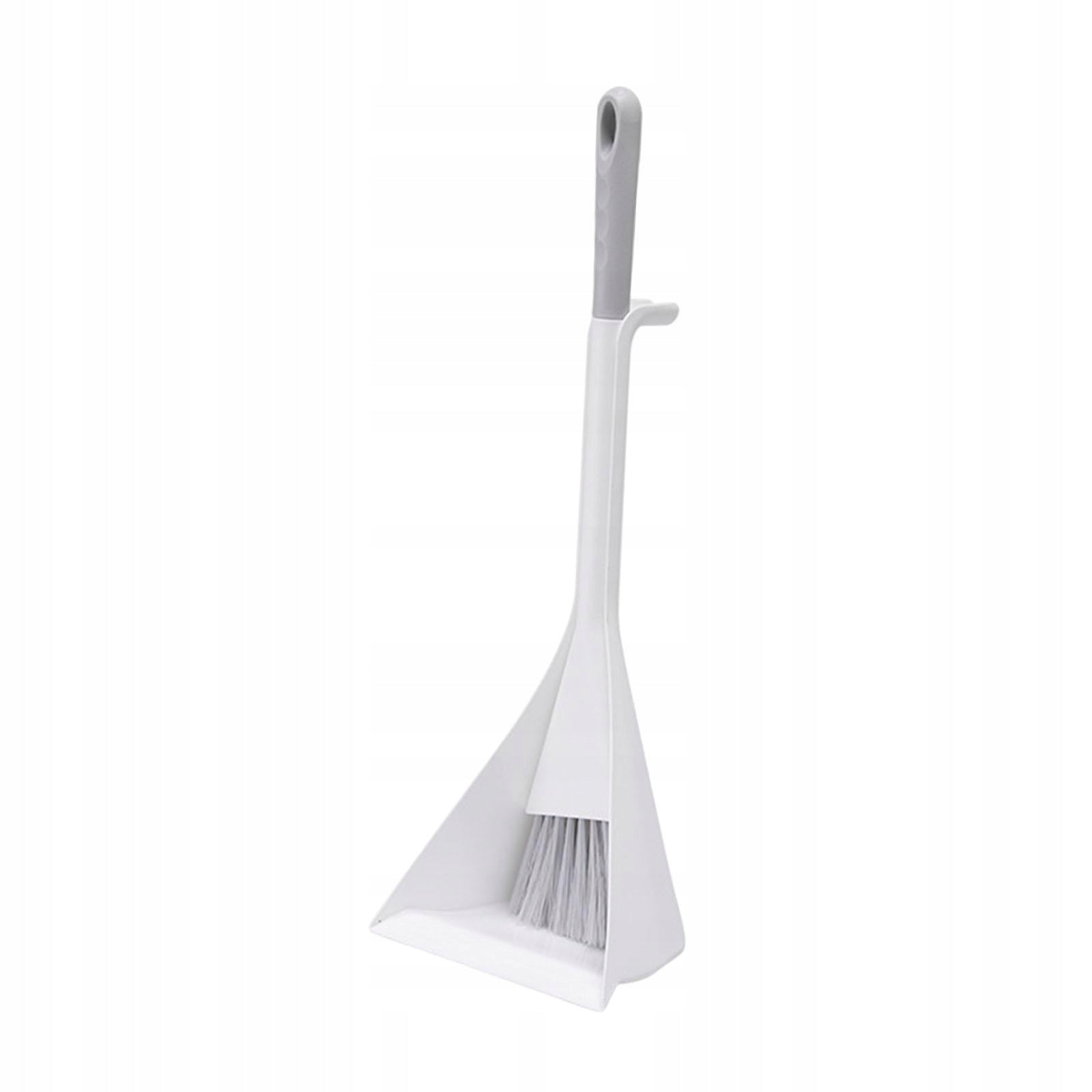 Children Cleaning Broom Dustpan Set Dust Clean Portable Pretend Play Gray Brand no brand