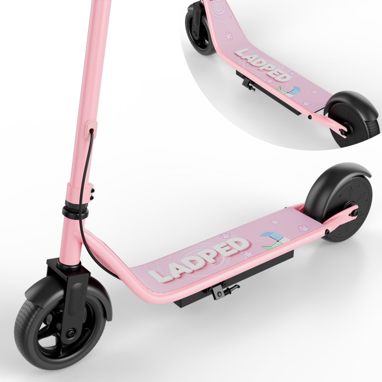 Children Electric Scooter 250W 14KM/H 16KM 6.5" Solid Tyres 70kg Pink Weight 7.25 kg
