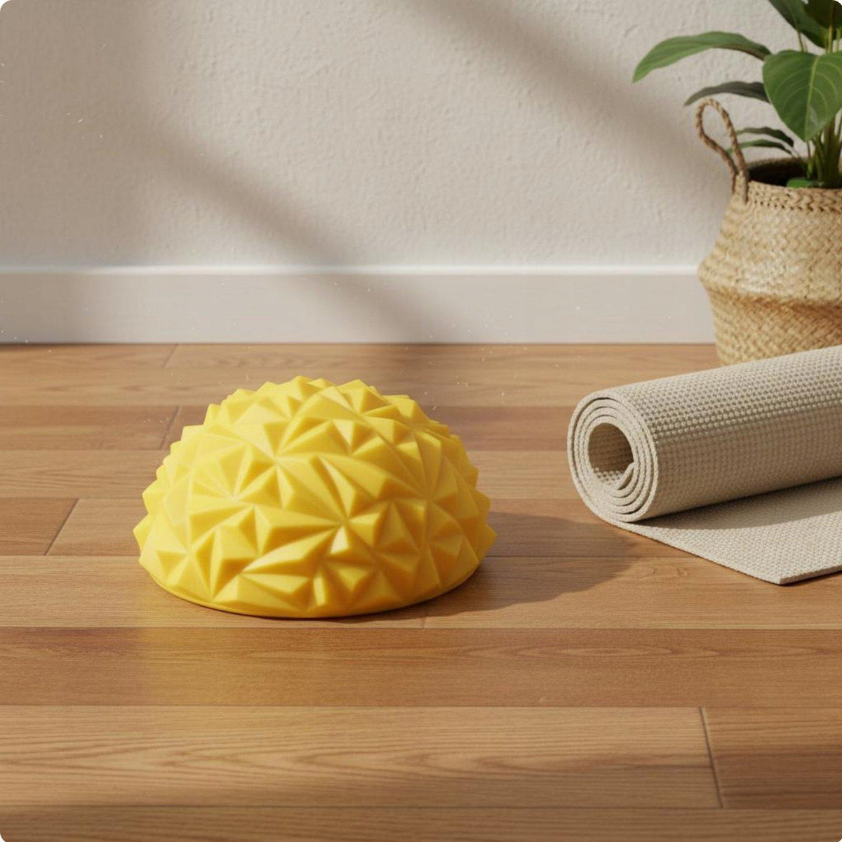 Children Massage Ball PVC Sensory Fitness Pod Spiky Balance Exercise Yellow
