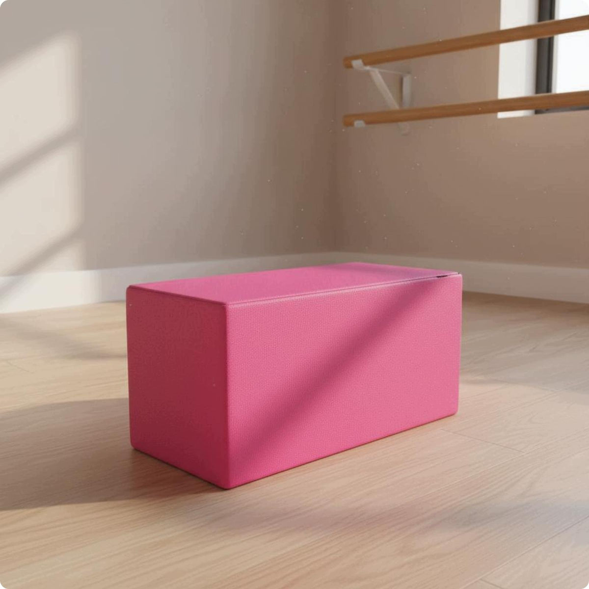 Children Training Bench Canvas Stretch Block for Home Dance Pink 30x30x60