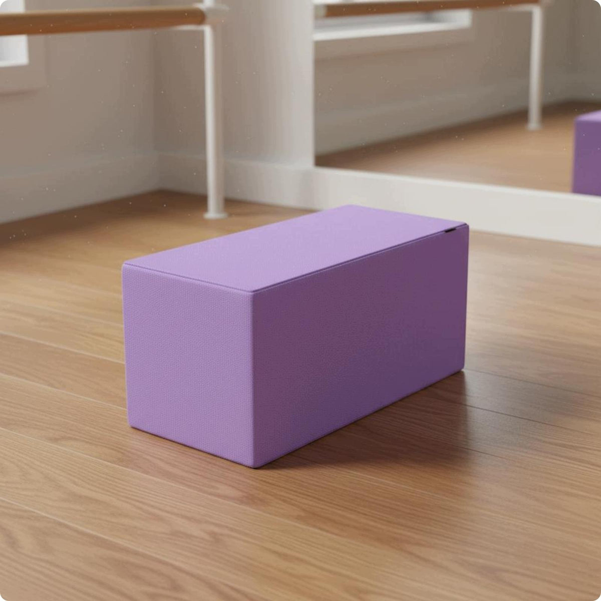 Children Training Bench Canvas Stretch Block for Home Dance Purple 30x30x60