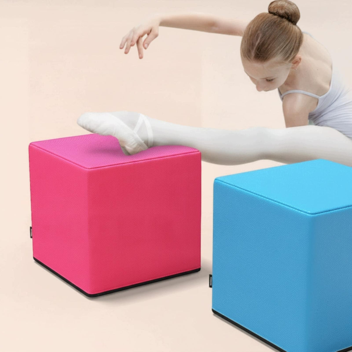 Children Training Bench Canvas Stretch Block for Home Purple 30x30x60 a Packaging status original