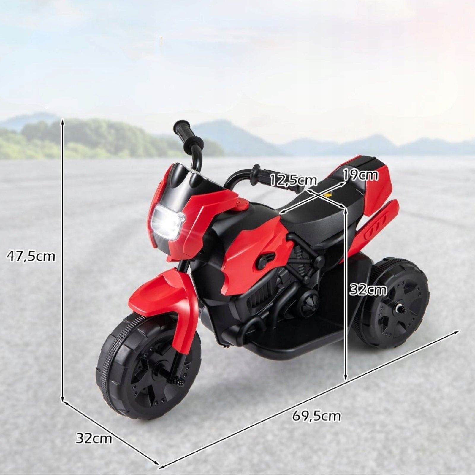 Children's 3 Wheel Electric Motorcycle Battery Operated Motorcycle Brand Costway