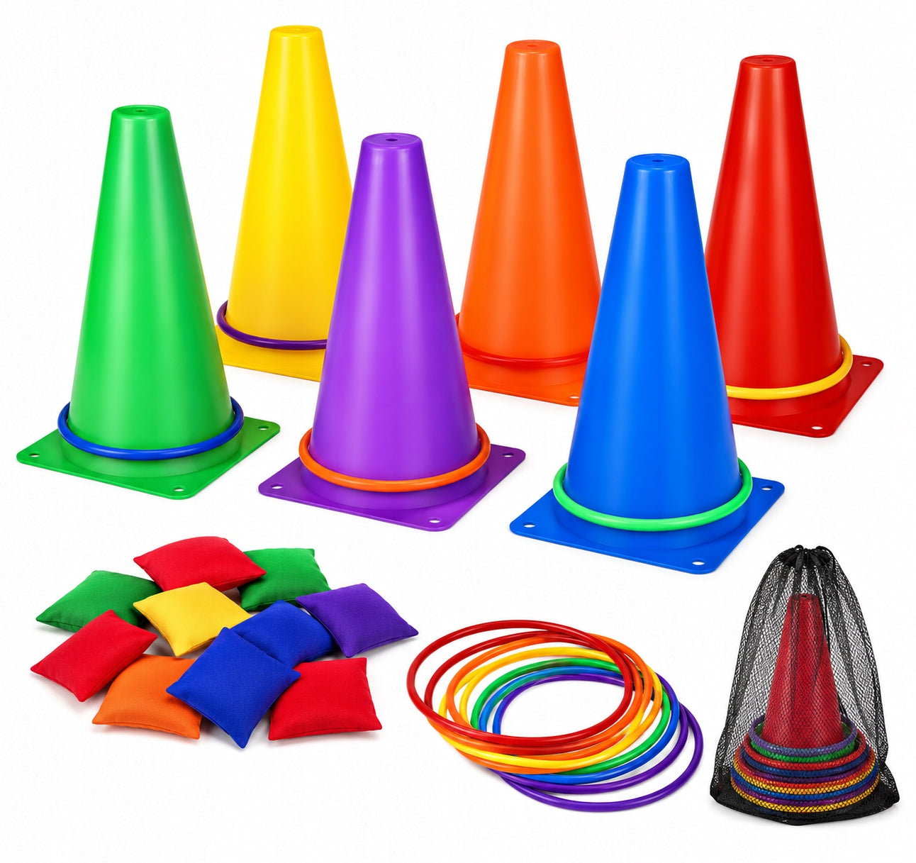 Children's Arcade Game Cones Hoops Ringo Beans 29el