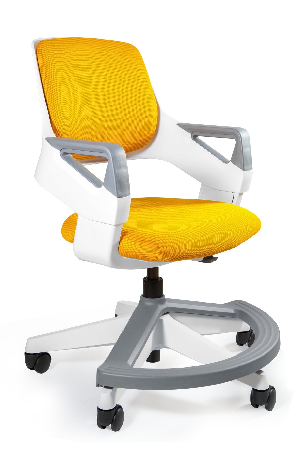 Children's Armchair ROOKEE Yellow Adjustable 4-14 Years Ergonomic