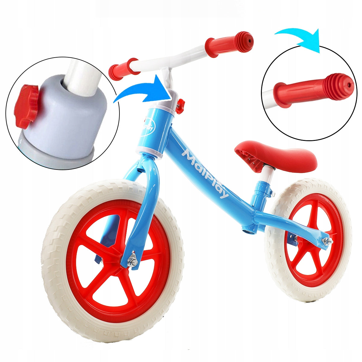 Children's Balance Bike Lightweight Children's Bike Wheels 12'' EVA Adjustable Frame steel