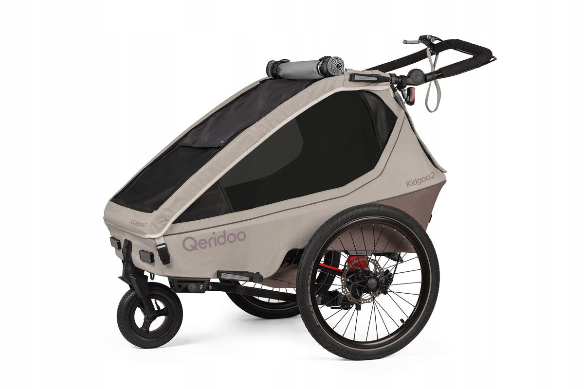 Children's Bicycle Trailer Qeridoo KidGoo 2 Pro Gen 2 Barista Brown Brand Qeridoo