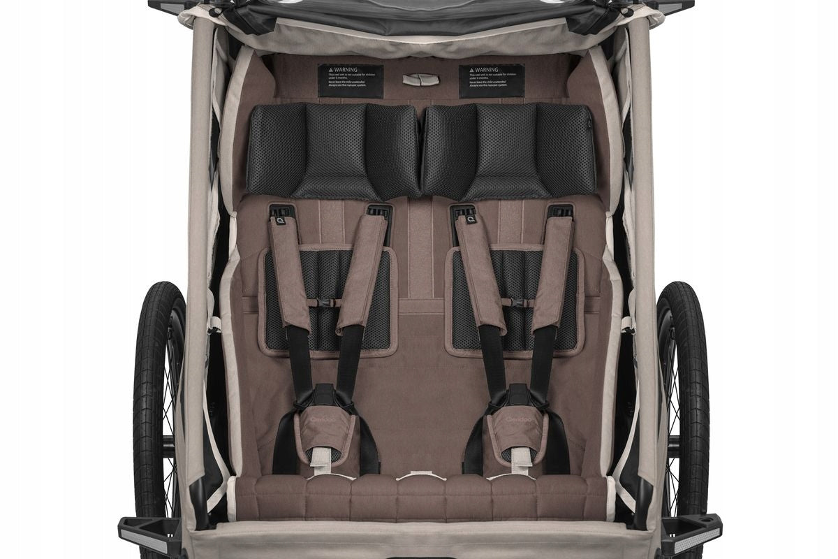 Children's Bicycle Trailer Qeridoo KidGoo 2 Pro Gen 2 Barista Brown For for kids