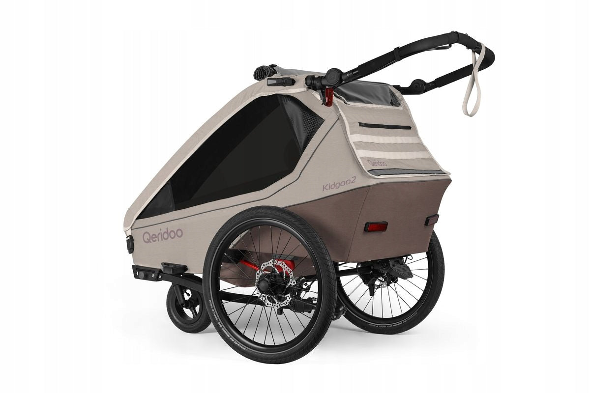 Children's Bicycle Trailer Qeridoo KidGoo 2 Pro Gen 2 Barista Brown Number of seats 2