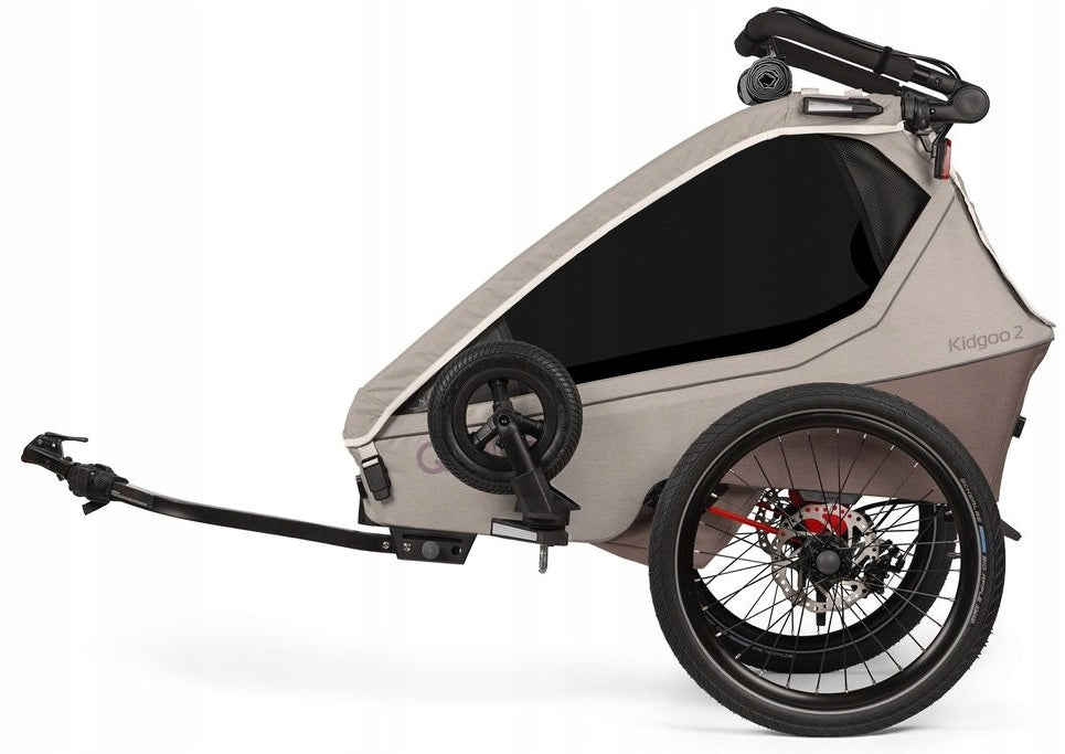 Children's Bicycle Trailer Qeridoo KidGoo 2 Pro Gen 2 Barista Brown