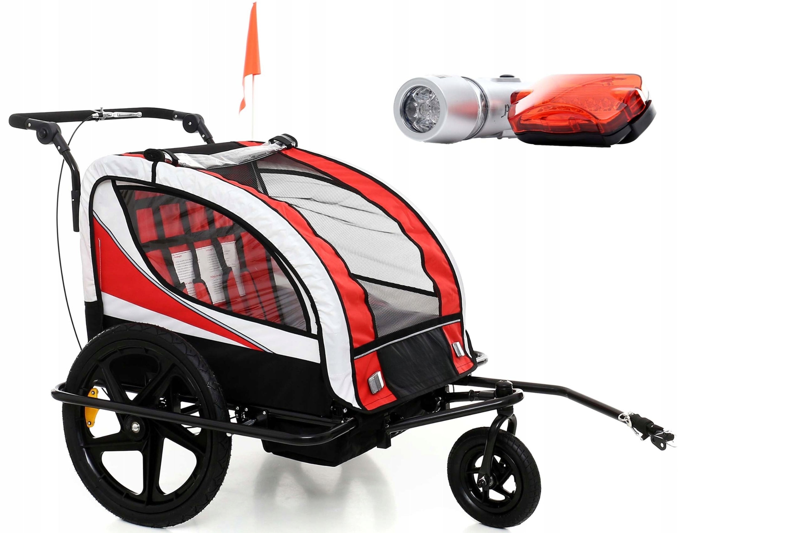 Children's Bicycle Trailer Shock Absorber Adjustable Red-White-Black Manufacturer code 5906892134821