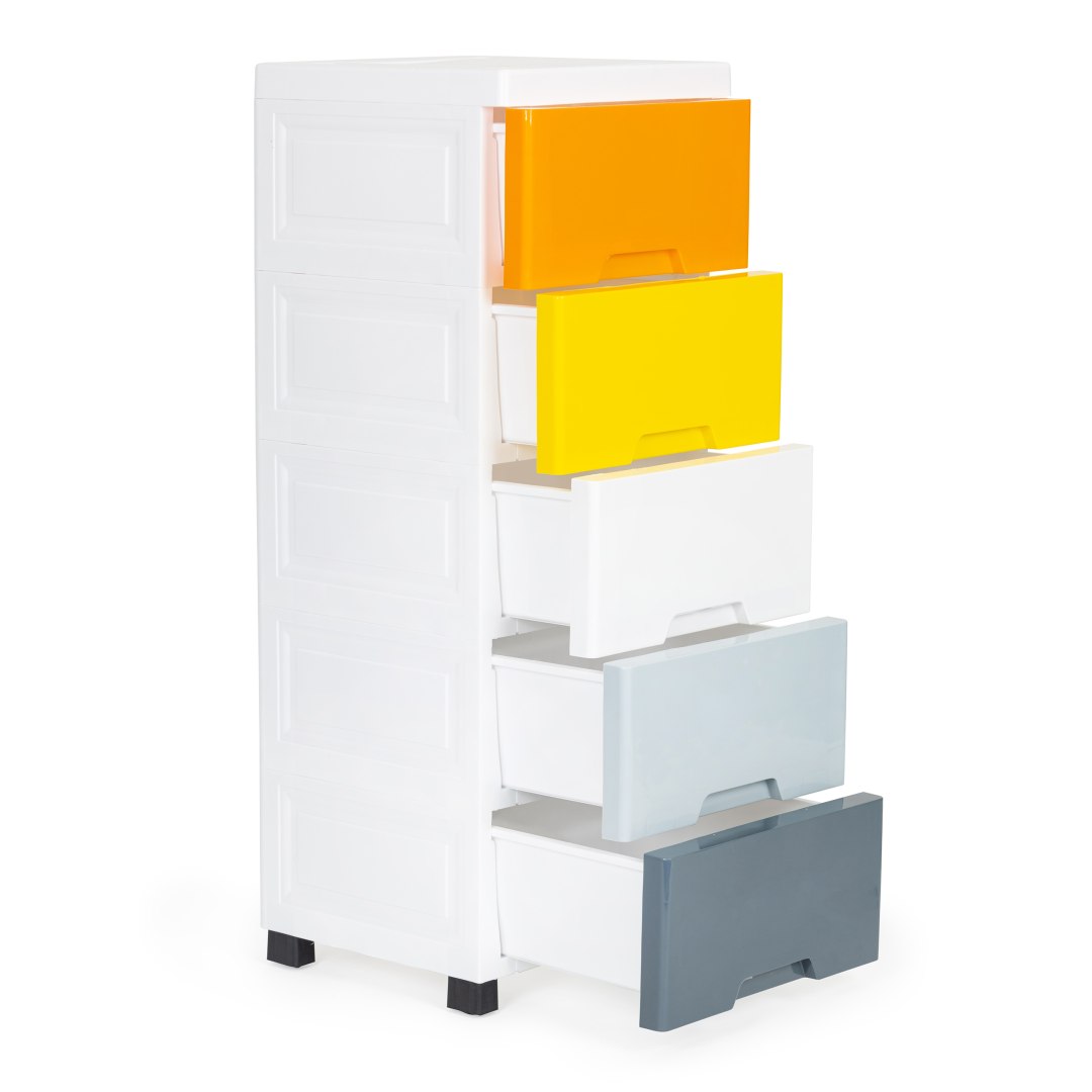 Children's Bookcase With Drawers On Wheels Chest of Drawers Organizer Colorful Plastic Manufacturer code regał dziecięcy szuflady kółka organizer
