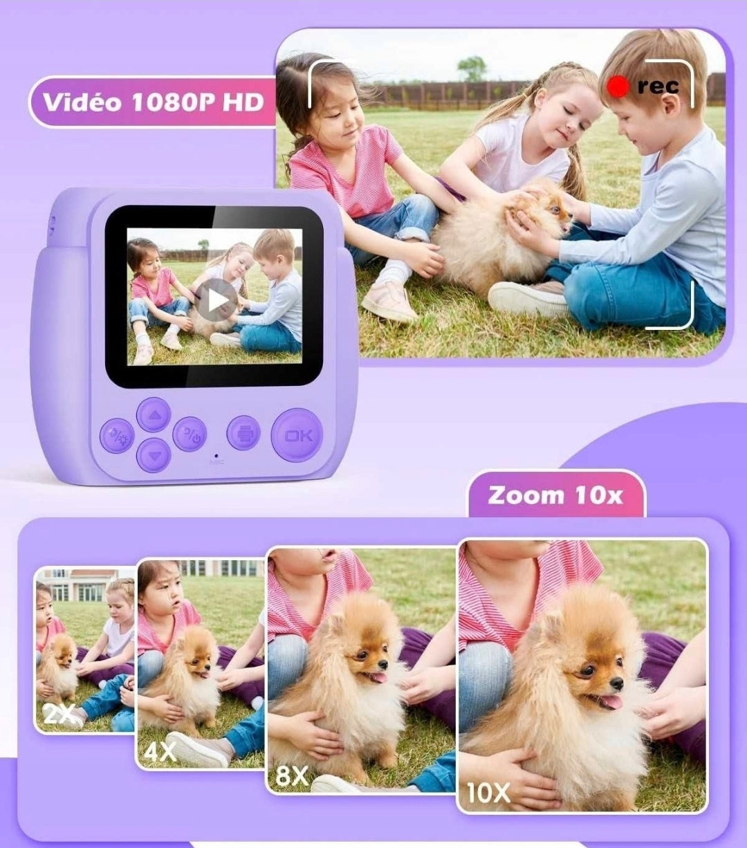 Children's Camera Instant Full HD Photo Printer + 32GB Card Manufacturer code Aparat Natychmiastowy dla Dzieci Drukarka Zdj