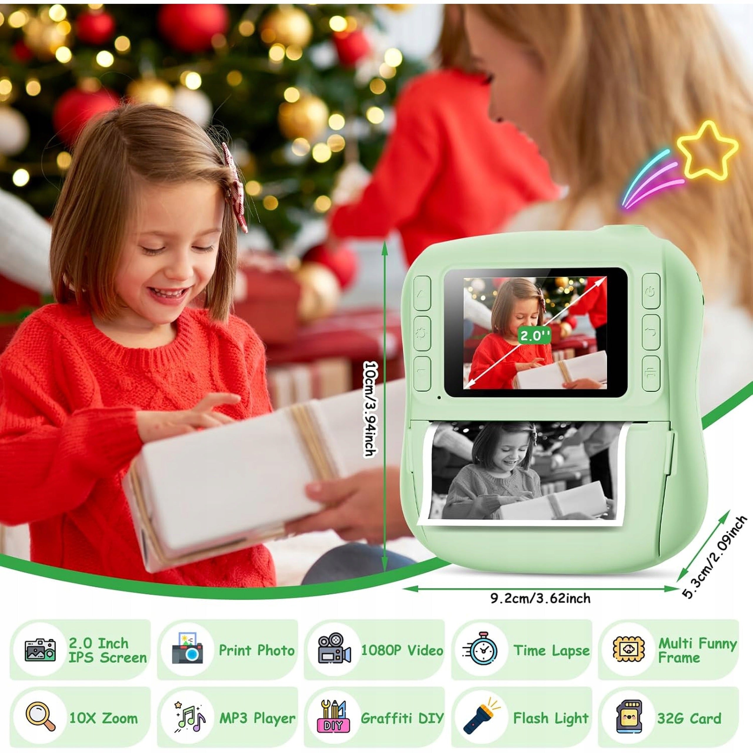 Children's Camera With Instant Printing 1080P Card 32GB Toy Gift Brand no brand